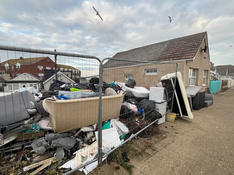 A dump in Jaywick. Photograph: Mark Paul