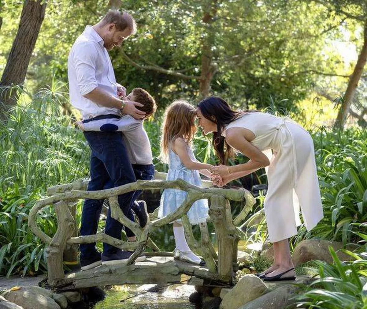 Prince Harry, Prince Archie, Princess Lilibet and Meghan Markle