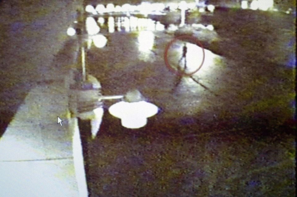 Martin (circled) in CCTV footage