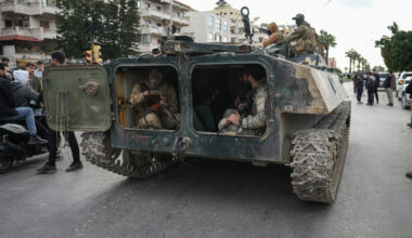 Syrian cecurity forces are deployed after clashes erupted during a protest by members of the Alawite community in the city of Latakia, Syria, on Dec. 28, 2025. [EPA/YONHAP]