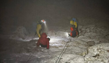 Two hikers rescued after trying to climb Britain's second tallest mountain without proper equipment in -15C conditions