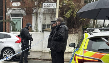 Armed police rush to leafy west London street following reports of man 'in possession of knives'