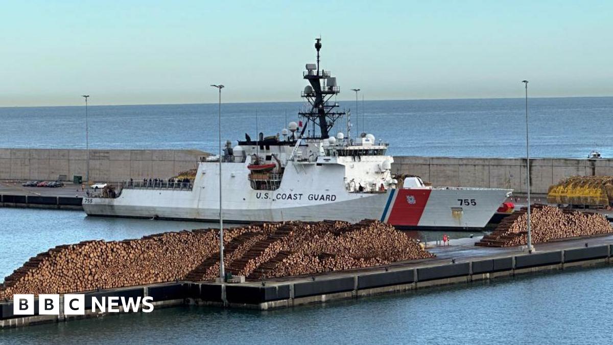 US Coast Guard shop berthed in Aberdeen.
