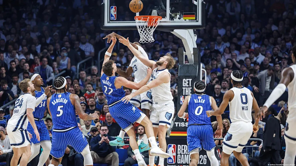 The Orlando Magic beat the Memphis Grizzlies 118-111 in the first-ever regular season NBA game held in Berlin<span class="copyright">Andreas Gora/dpa/picture alliance</span>