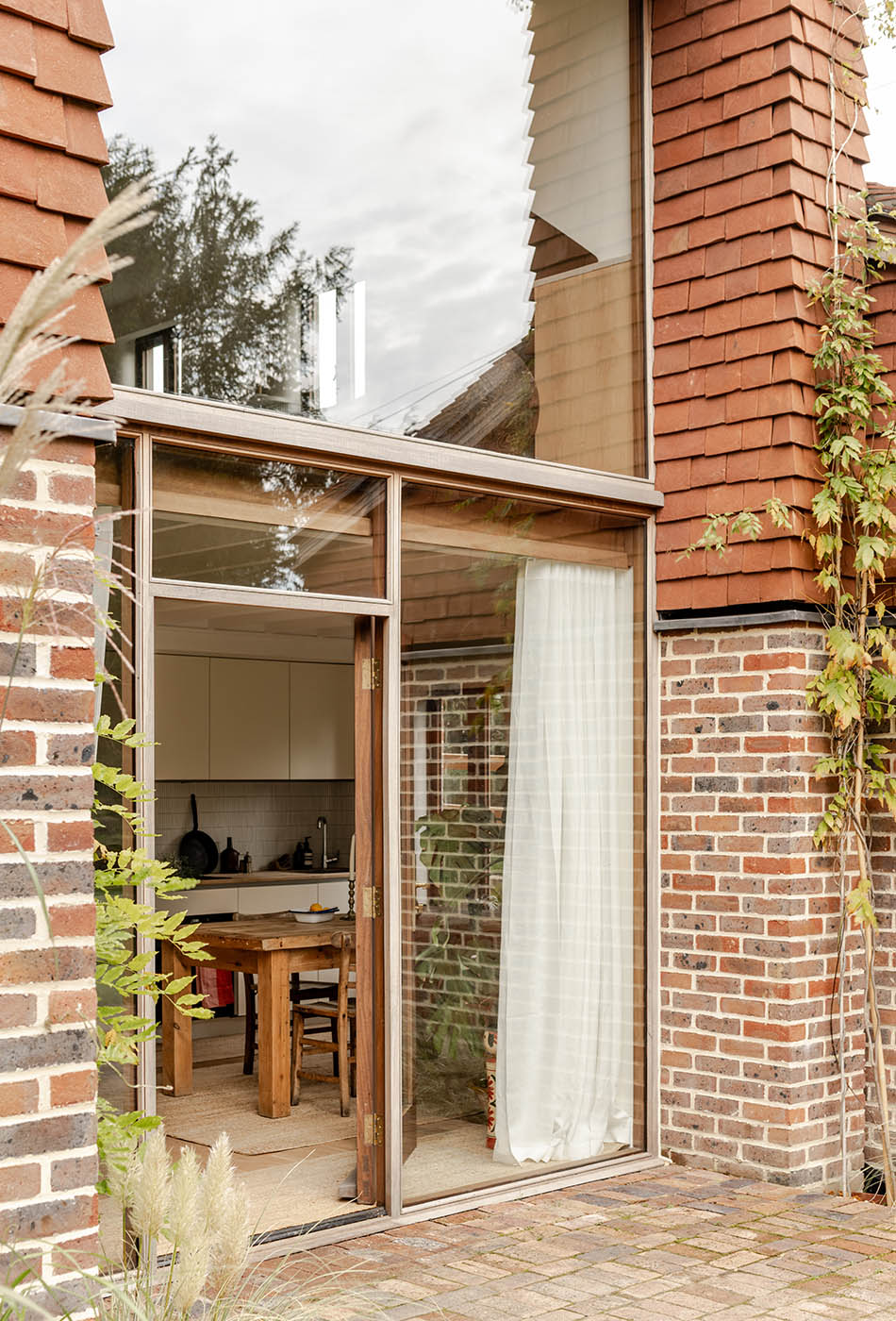 The downstairs kitchen open out to the garden