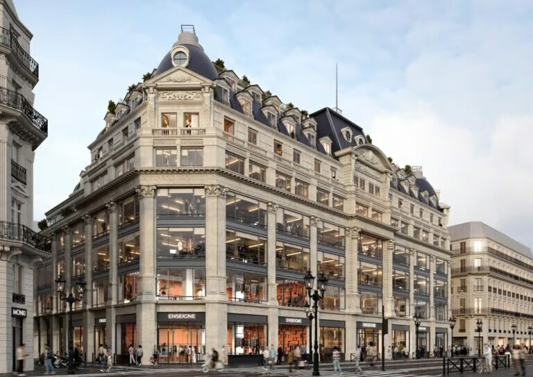 Rendering of the building at 126, rue de Rivoli after renovation