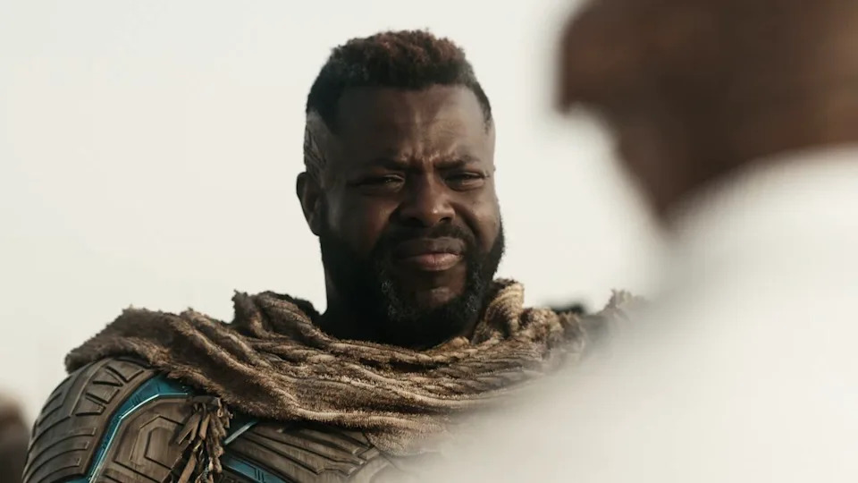 M'Baku squinting meeting Ben Grimm in Avengers: Doomsday's teaser . 