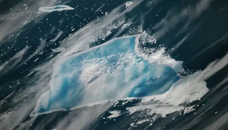 A Nasa Astronaut Aboard The Iss Took This Photo Of Antarctica's A 23a Iceberg.