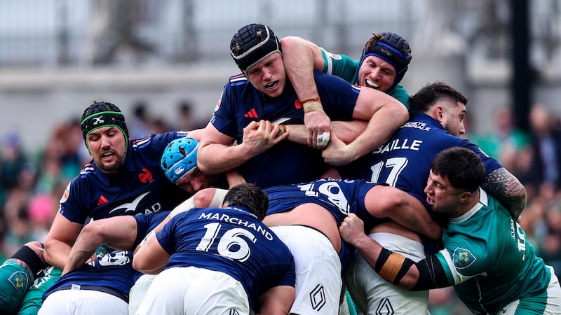 Thibaud Flament (centre) in action for France against Ireland last year. Photograph: Ben Brady/Inpho