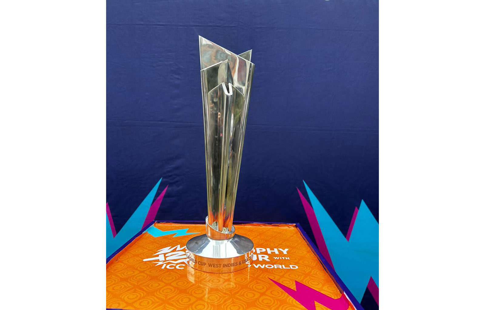 Visuals of ICC T20 World Cup 2026 trophy. (Photo: ANI)