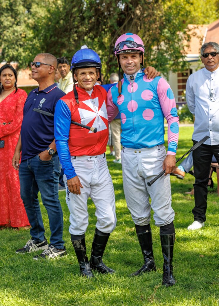 Andrew Fortune and son Aldo Domeyer at Kenilworth on a day both were competing against each other