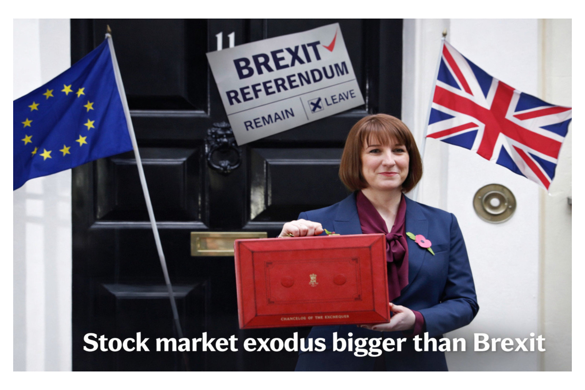 Reeves Budget unleashes stock market exodus bigger than Brexit