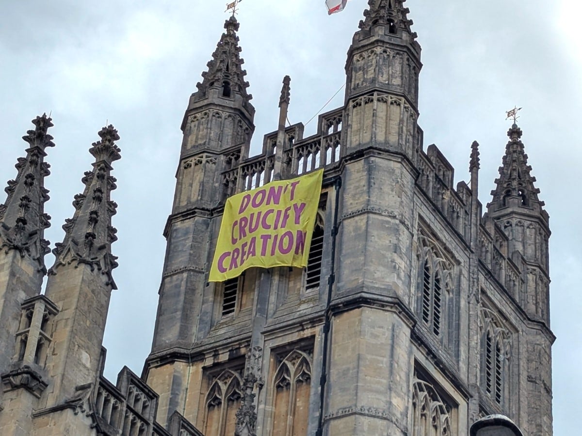 Retired Church of England vicar charged denies aggravated trespass at Bath Abbey