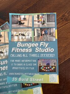 Bungee fitness flyer. Photo (C) Chloe McLoughlin