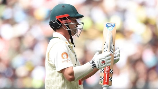 Travis Head leaves the field after being dismissed during the first day of the fourth Ashes cricket Test match between Australia and England at the MCG.(AFP)