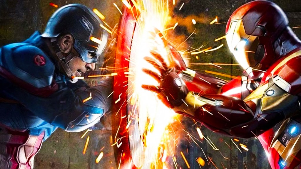 Captain America vs. Iron Man in Captain America Civil War