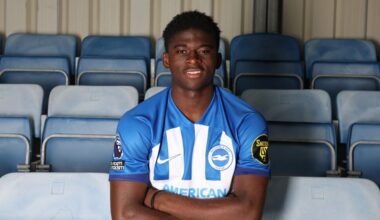 new signing, contract signing, sports personality, transfer news, Brighton &amp; Hove Albion, American Express Elite Football Performance Centre season 2023/24; Carlos Baleba Signing