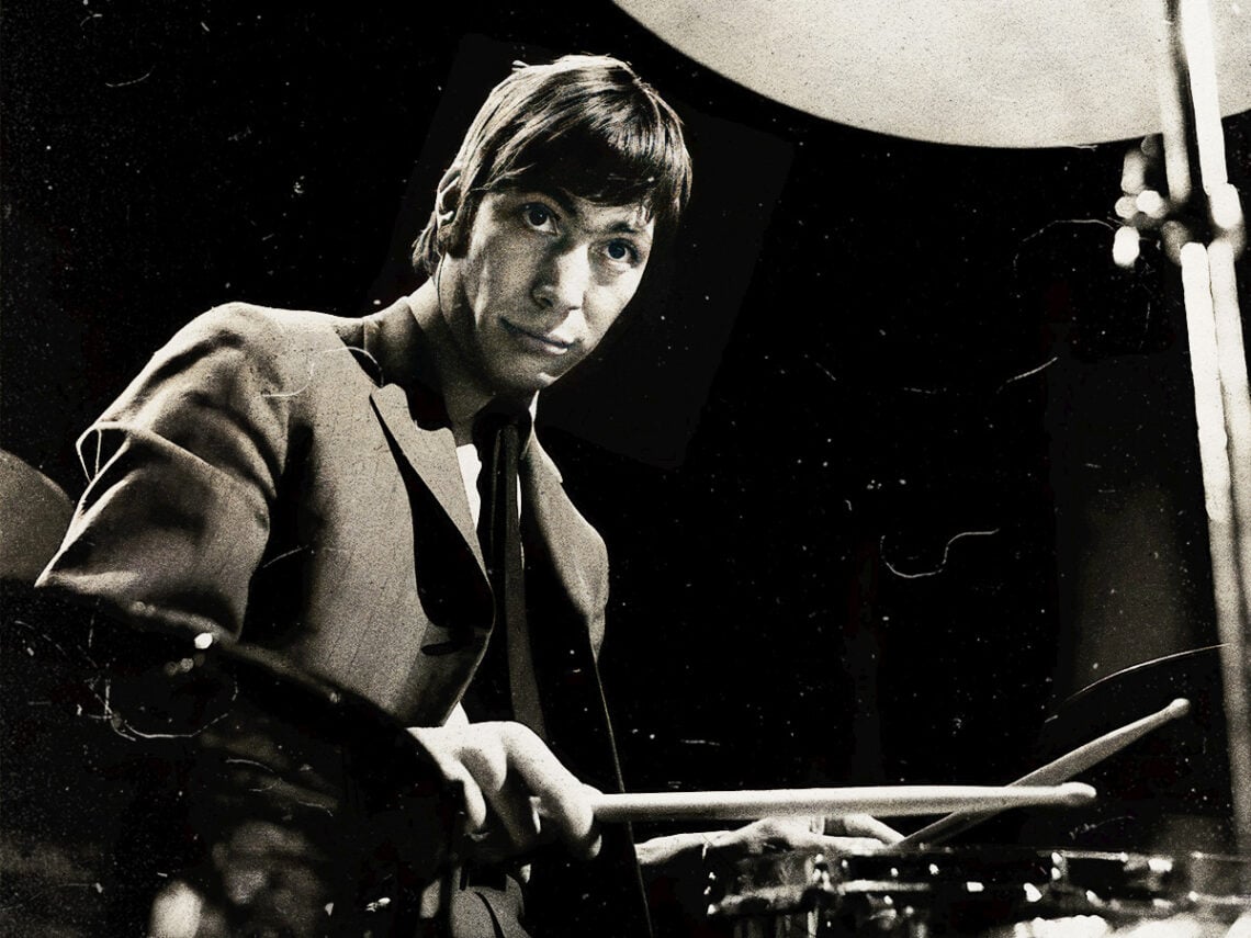 Charlie Watts performing with The Rolling Stones in 1965 - Bent Rej
