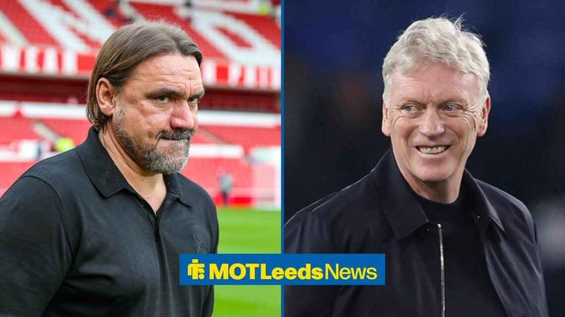 Leeds United boss Daniel Farke and Everton manager David Moyes.