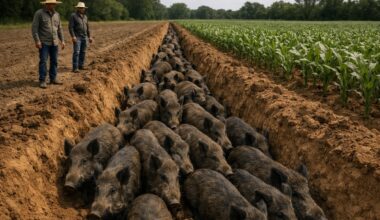 Farmers dug trenches to contain wild boars and protect crops that can be destroyed in a single night.