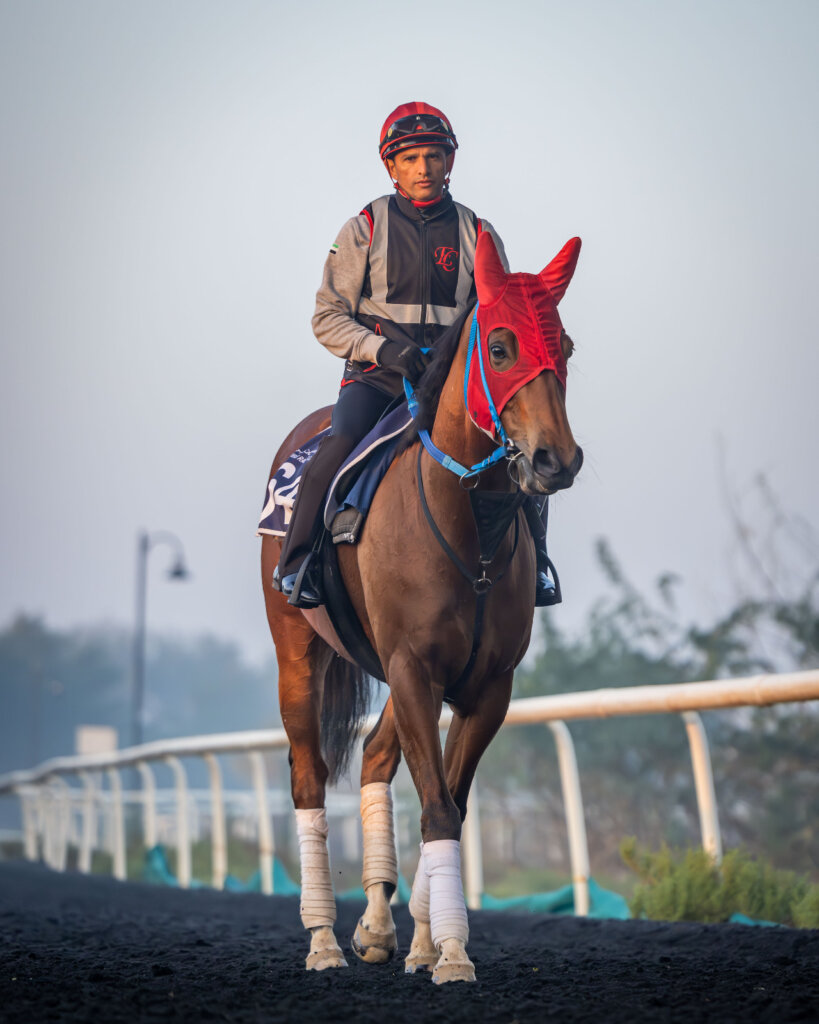 Eliones Chaves at trackwork in Dubai