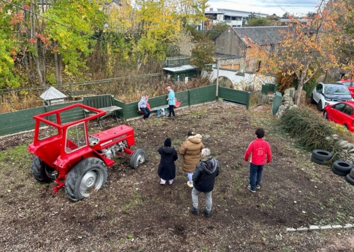 Volunteers survey the site and work on the restoration of Gorgie Farm into a newly constituted community and charity hub (C) Gorgie Community Farm