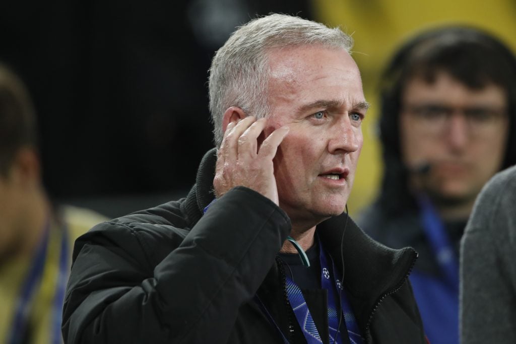 Paul Lambert working as a pundit for Borussia Dortmund vs Celtic in the Champions League