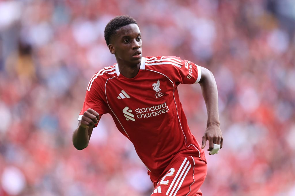 Trey Nyoni in action during Liverpool's pre-season friendly against Athletic Bilbao at Anfield.