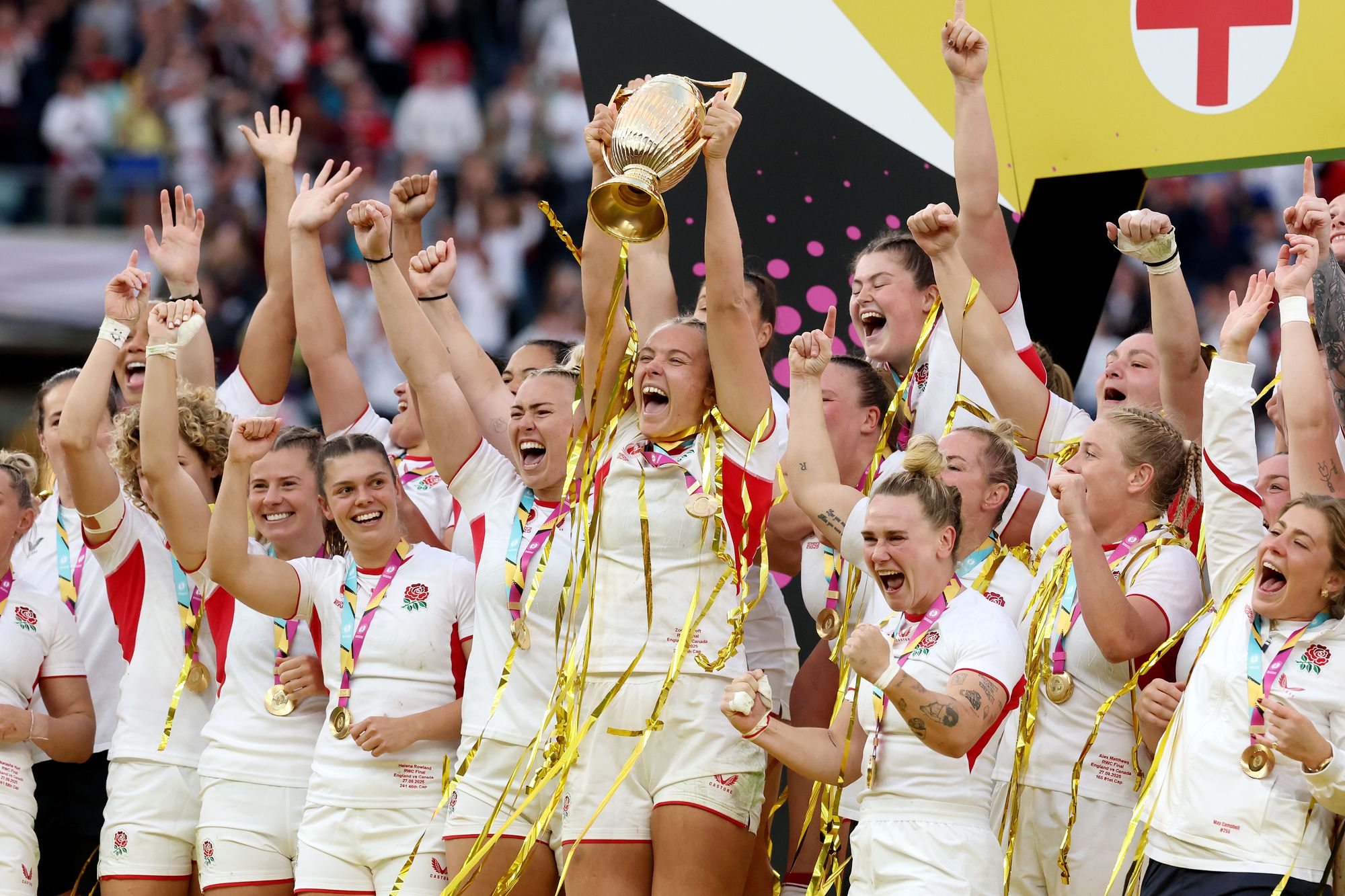 England's Red Roses won the World Cup at Twickenham in September