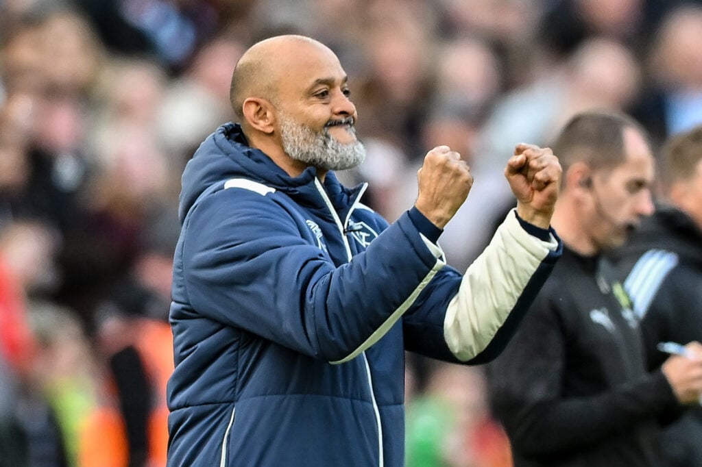 Nuno Espirito Santo celebrates during West Ham's win over Newcastle United