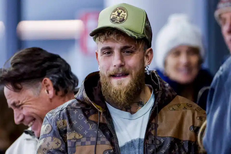 Jake Paul of United States of America looks on on Day 3 of the Dutch Speed Skating Olympic Qualifiers at Thialf on December 28, 2025 in Heerenveen, Netherlands.