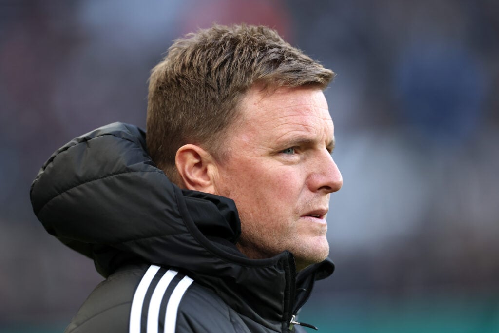 Eddie Howe managing Newcastle against Crystal Palace
