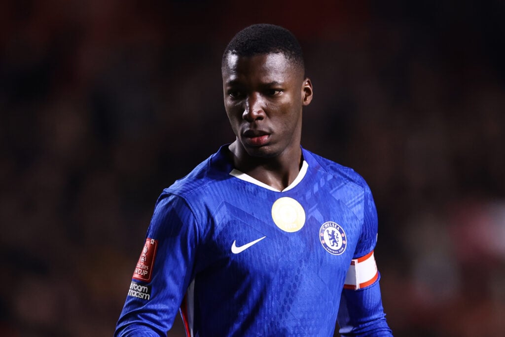 Moises Caicedo of Chelsea during the Emirates FA Cup Third Round match between Charlton Athletic