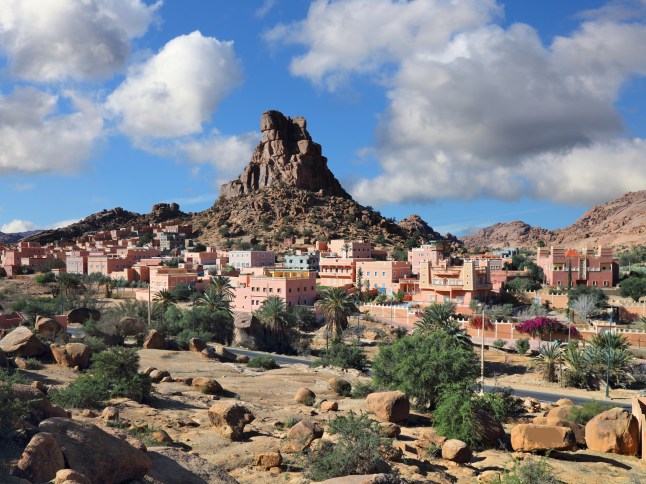 Napoleon's Hat rock in Tafraout, Morocco