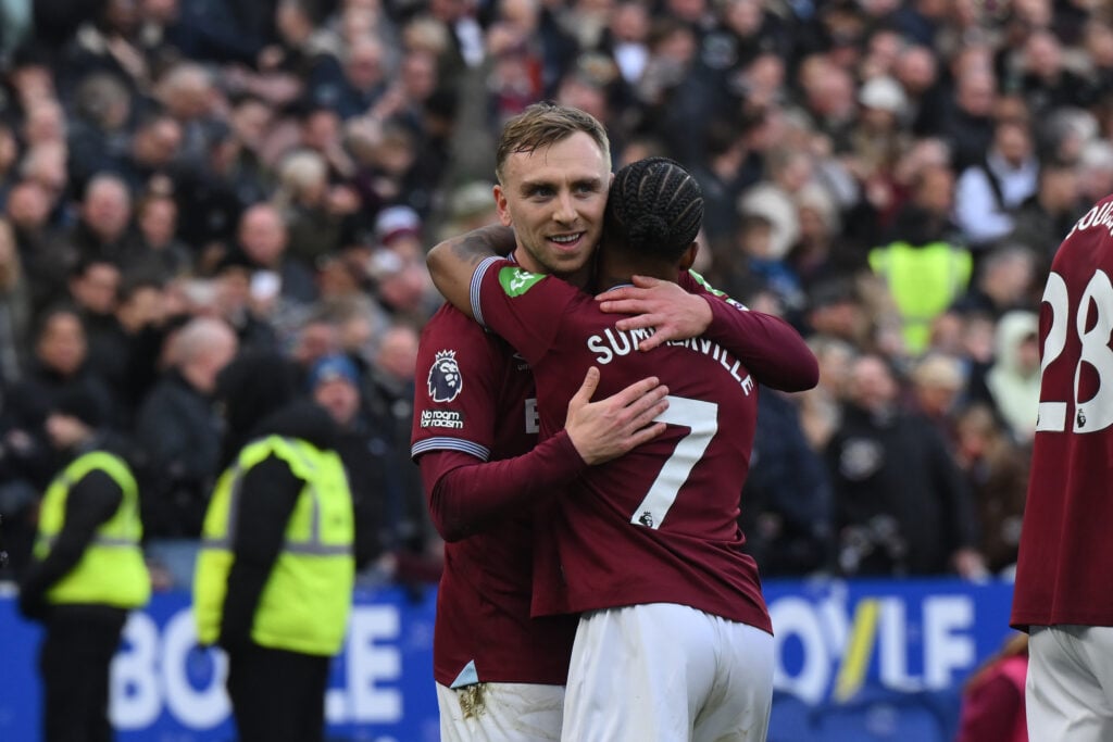 Jarrod Bowen and Crysencio Summerville during West Ham United v Sunderland - Premier League