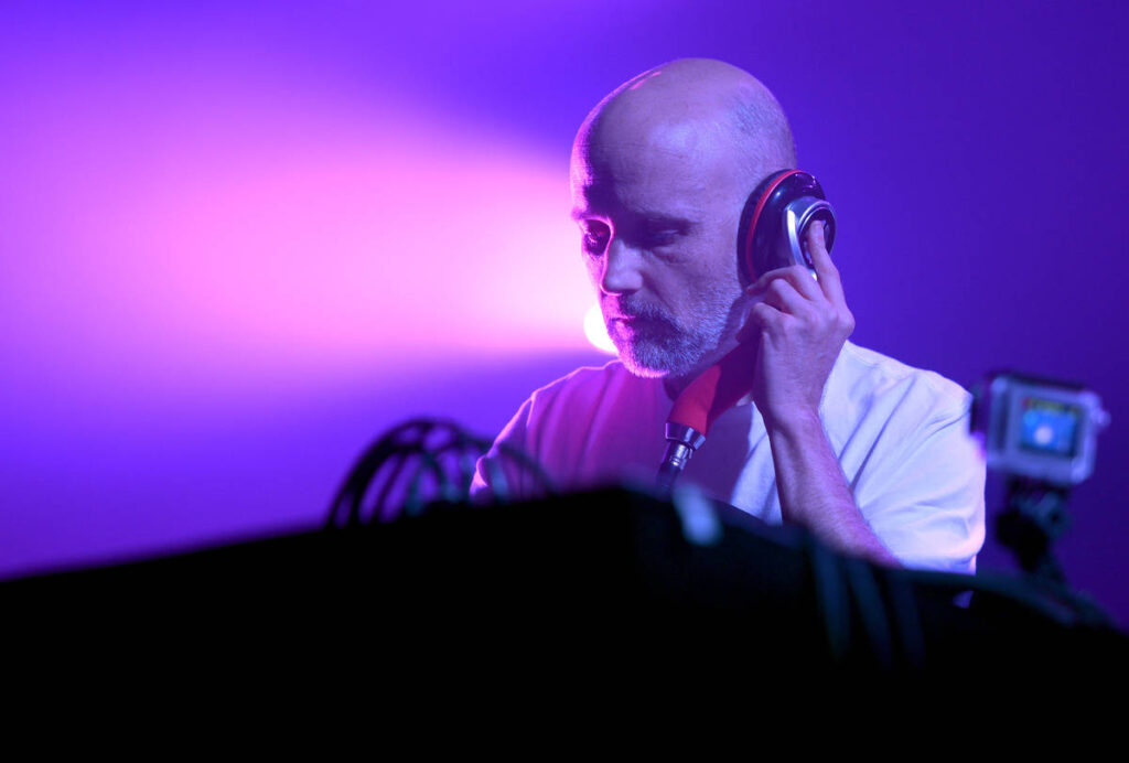 DJ Moby performs onstage during FYF Fest 2016 at Los Angeles Sports Arena on August 27, 2016 in Los Angeles, California.