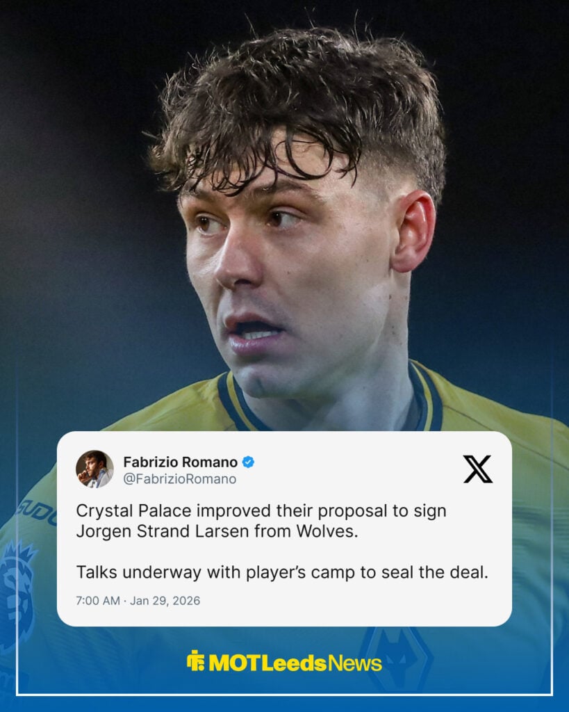 Fabrizio Romano's tweet on Strand Larsen