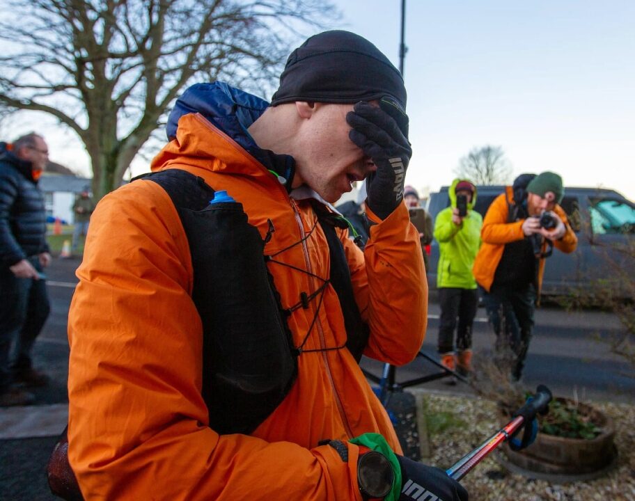 Jack Scott lets the emotions sink in after winning the Montane Winter Spine Race 2024