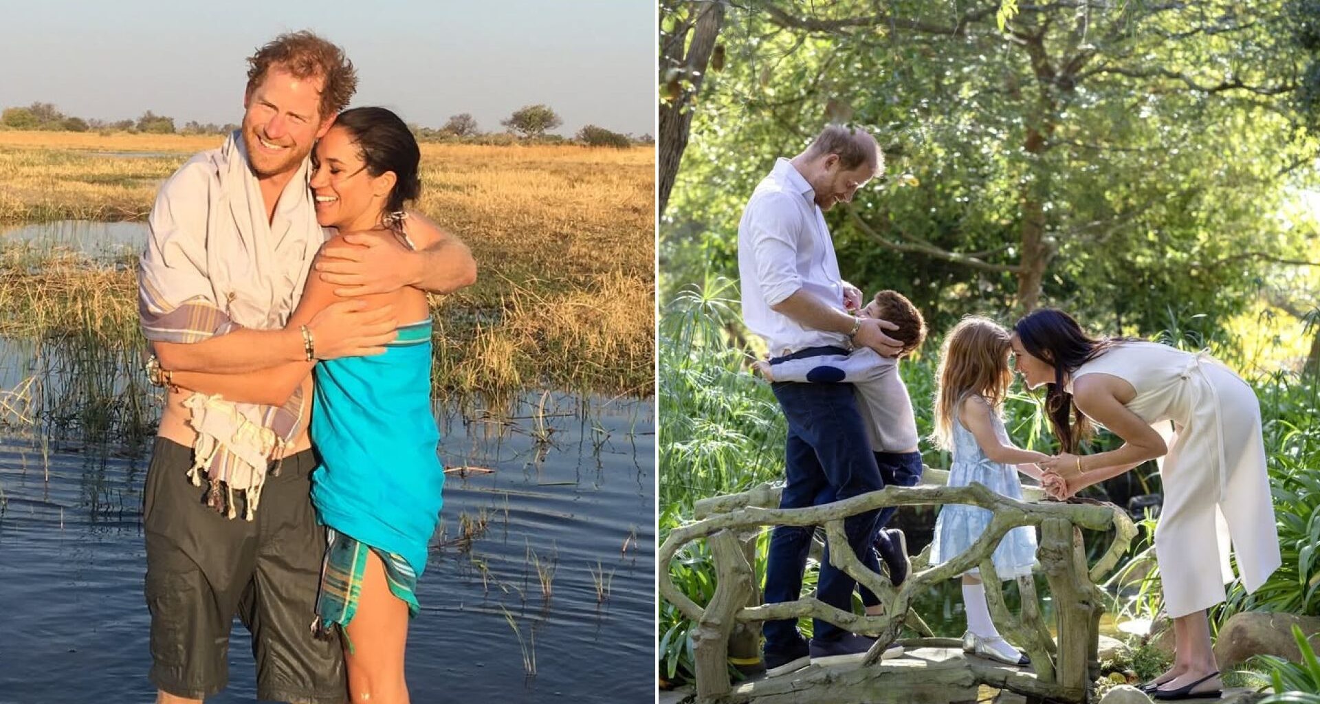 Meghan Markle and Prince Harry pose in a previously unseen 2016 snap of them on vacation together