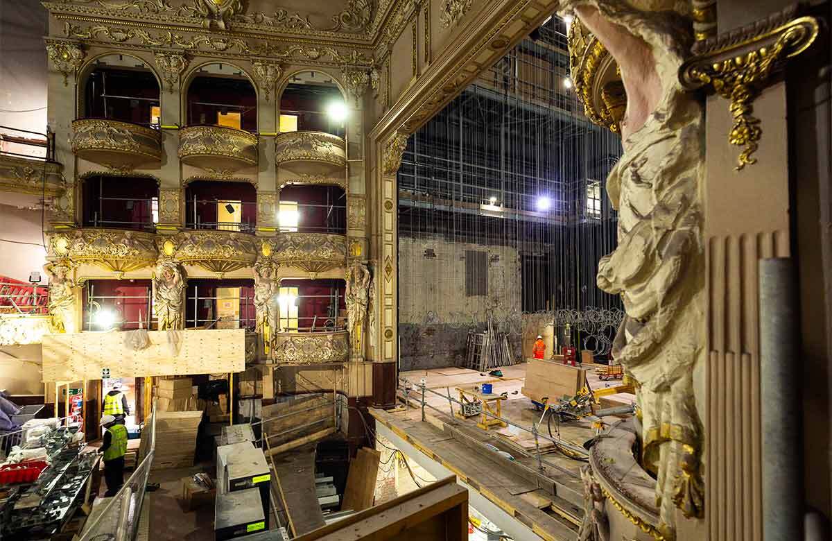 The building of the new stage of the King's Theatre, Edinburgh, part of the venue's renovation. Photo: Anneleen Lindsay The building of the new stage of the King's Theatre, Edinburgh, part of the venue's renovation. Photo: Anneleen Lindsay