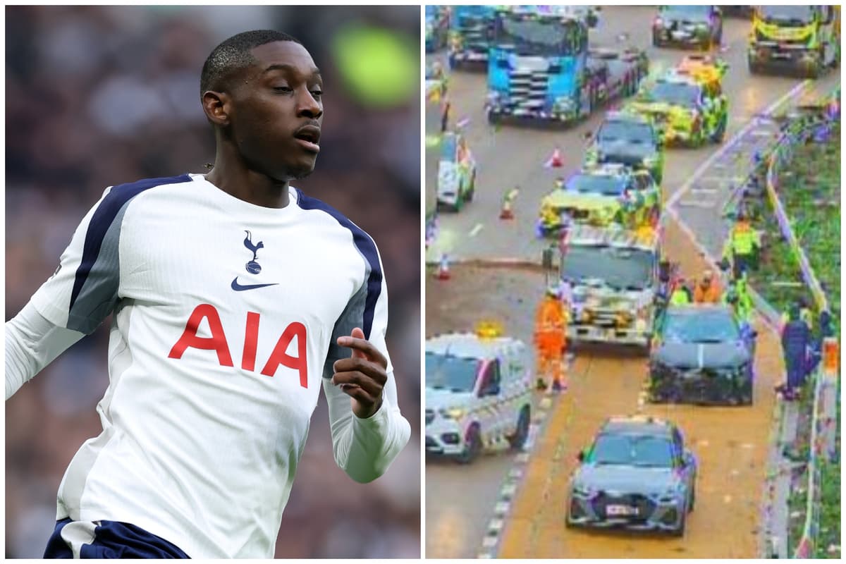 Spurs star Randal Kolo Muani in M25 crash as Ferrari's tyre explodes - standard.co.uk