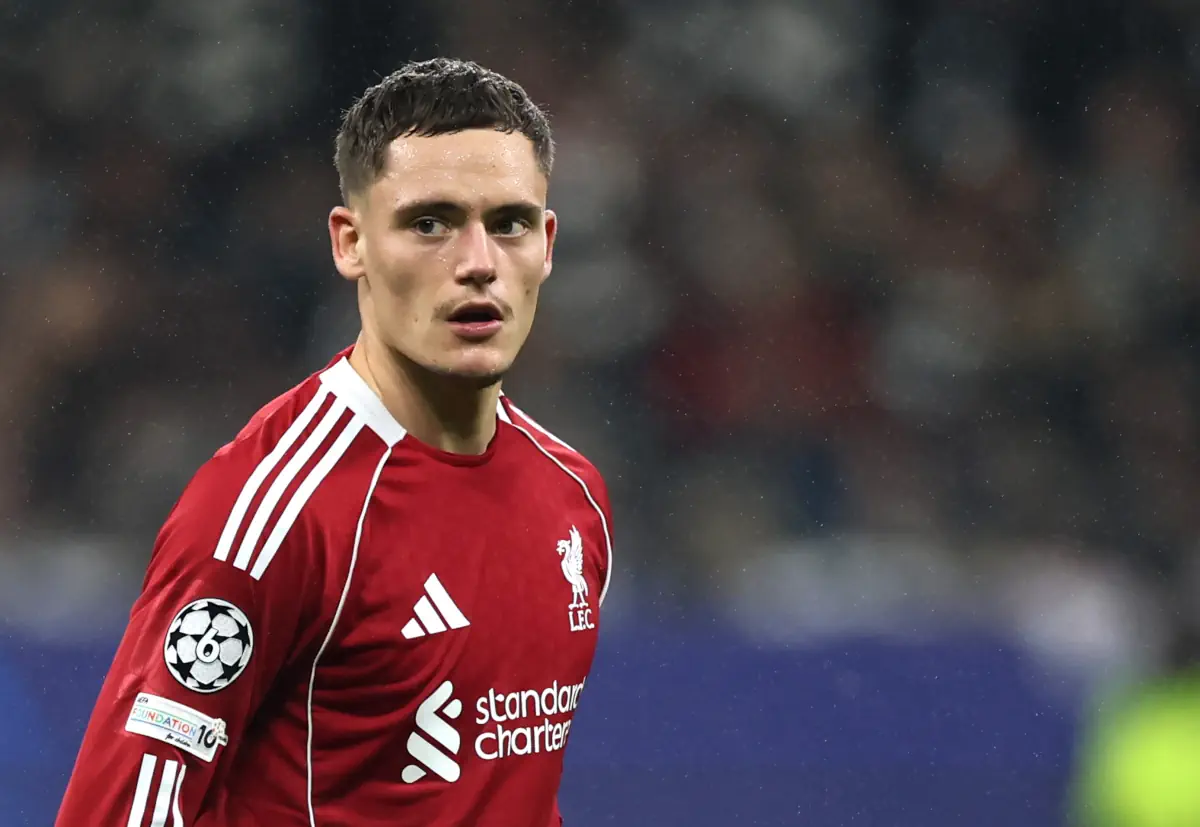 Liverpool star Florian Wirtz looks on during a Champions League game