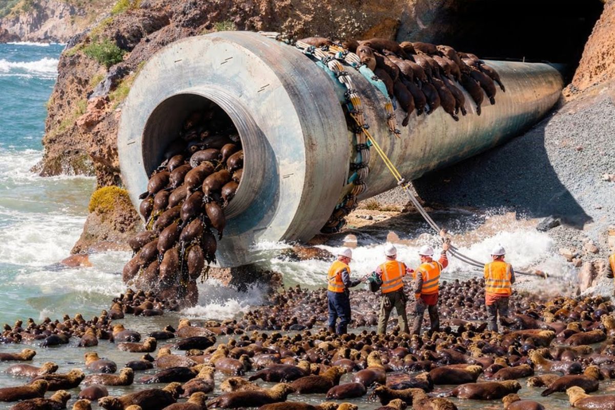 Sea otters return to kelp forests to control sea urchins, restore the coastal ecosystem, and boost marine recovery.