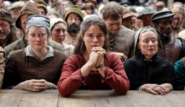 Hamnet, Jessie Buckley (center), 2025.