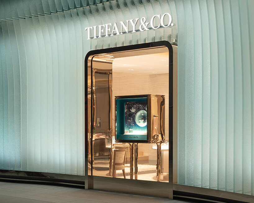 MVRDV wraps tiffany & co. beijing flagship in rippling facade of translucent glass fins