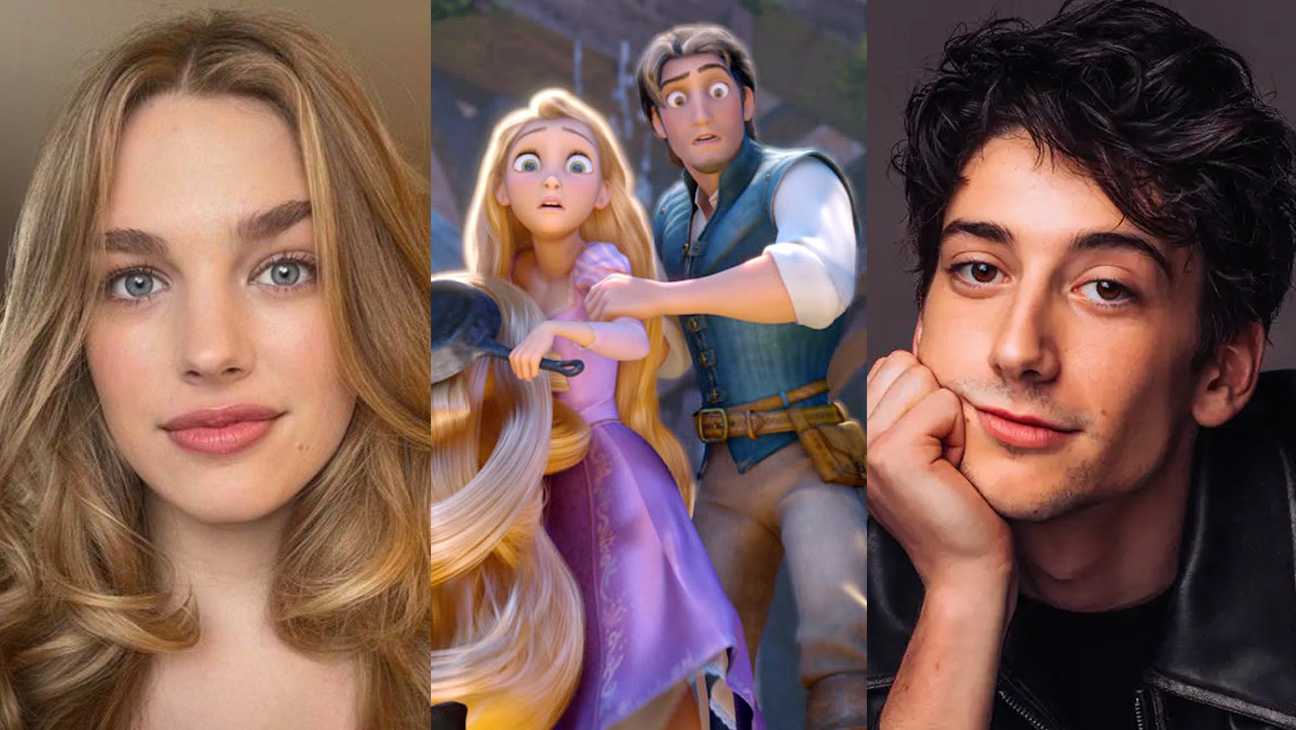 Teagan Croft, Rapunzel and Flynn Rider from Tangled and Milo Manheim