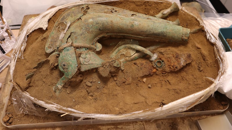 Near-complete Iron Age battle trumpet unearthed in Norfolk