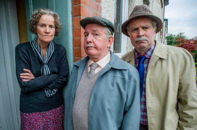 WARNING: Embargoed for publication until 00:00:01 on 25/06/2019 - Programme Name: Still Game S9 - TX: n/a - Episode: Still Game - Ep 3 (No. n/a) - Picture Shows: Frances (KATE DONNELLY), Jack (FORD KIERNAN), Victor (GREG HEMPHILL) - (C) BBC Studios - Photographer: Alan Peebles