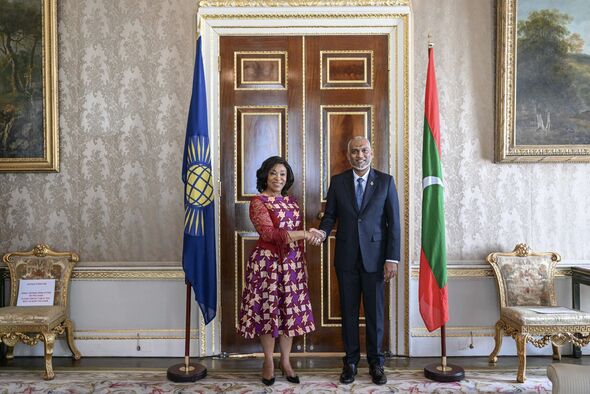 President Muizzu with Commonwealth Secretary-General Rt. Hon. Shirley Botchwey in London 2025 President Muizzu with Commonwealth Secretary-General Rt. Hon. Shirley Botchwey in London 2025