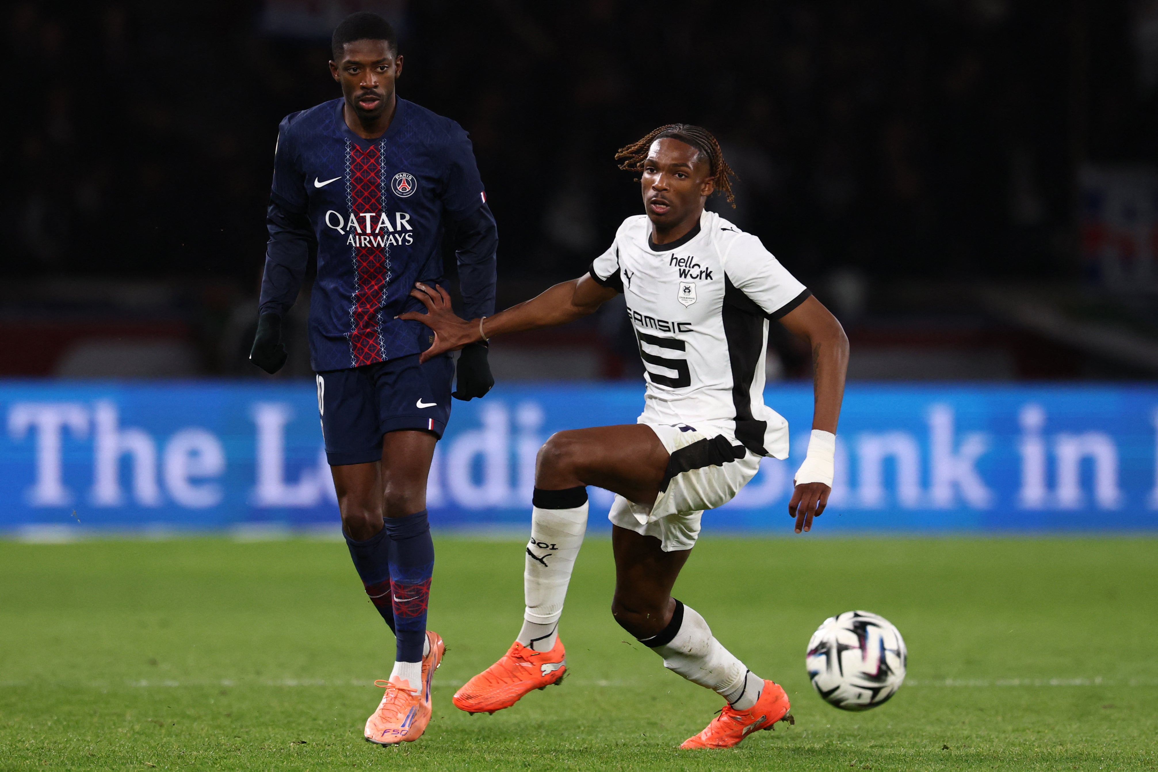 Jeremy Jacquet in action against PSG